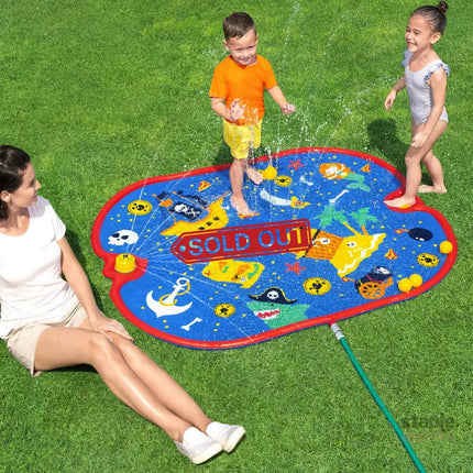 Bestway Kids Splash Pad Pool Sprinkler Spray Play Mat Water Fun Toys 170cm x140cm - Baby & Kids > Baby & Kid’s Toys >