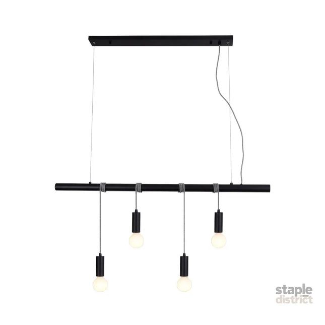 Bikkel 4 Lights Pendant Light - Black - Home & Garden > Lighting > Night Lights & Ambient Lighting