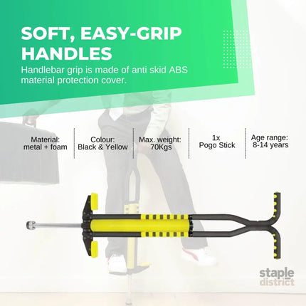 Black and Yellow Pogo Stick - Children’s Large Jumping Jackhammer Toy - Baby & Kids > Baby & Kid’s Toys > Outdoor Play