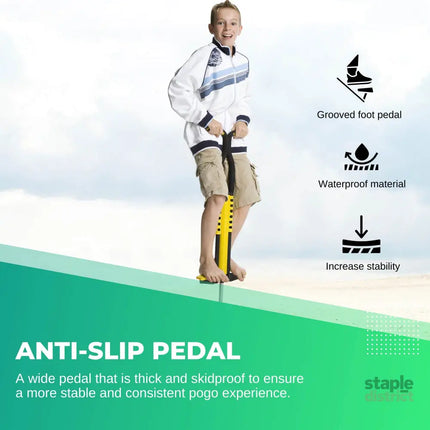 Black and Yellow Pogo Stick - Children’s Large Jumping Jackhammer Toy - Baby & Kids > Baby & Kid’s Toys > Outdoor Play