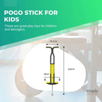 Black and Yellow Pogo Stick - Children’s Large Jumping Jackhammer Toy - Baby & Kids > Baby & Kid’s Toys > Outdoor Play
