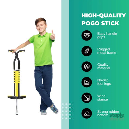 Black and Yellow Pogo Stick - Children’s Large Jumping Jackhammer Toy - Baby & Kids > Baby & Kid’s Toys > Outdoor Play