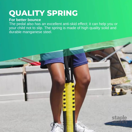 Black and Yellow Pogo Stick - Children’s Large Jumping Jackhammer Toy - Baby & Kids > Baby & Kid’s Toys > Outdoor Play