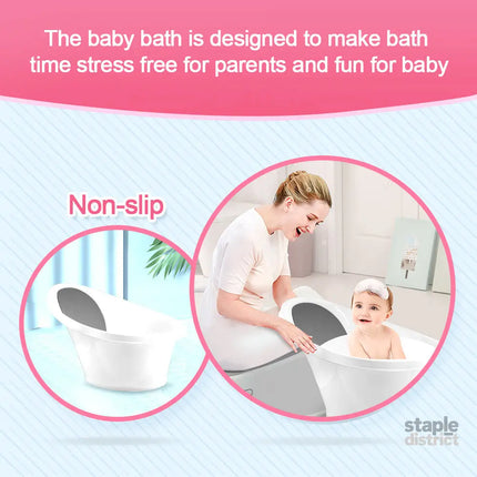 Black Baby Bath With Backrest & Bum Bump Support-2006732771770372104