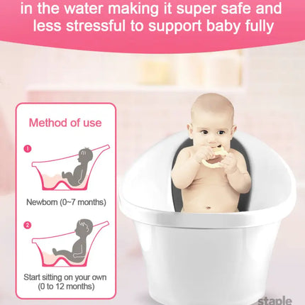 Black Baby Bath With Backrest & Bum Bump Support-2006732771770372101