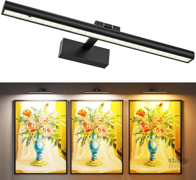 Wireless Picture Lights for Wall Battery Operated Wall Light for Painting Rechargeable CCT Rotatable Art Gallery Light
