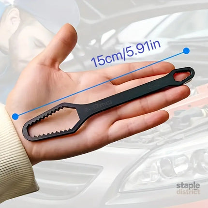 Black multi-functional 5mm thick box wrench double-ended self-tightening adjustable wrench wrench diameter 3-17mm