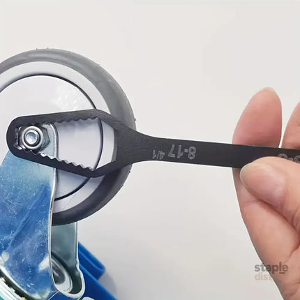 Black multi-functional 5mm thick box wrench double-ended self-tightening adjustable wrench wrench diameter 3-17mm