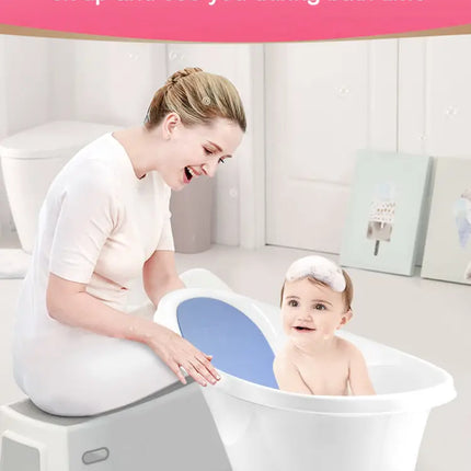Blue Baby Bath With Backrest & Bum Bump Support-2006732771409661955