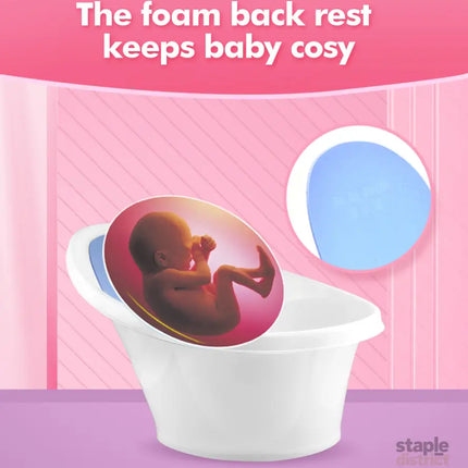 Blue Baby Bath With Backrest & Bum Bump Support-2006732771409661958