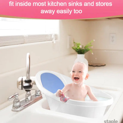 Blue Baby Bath With Backrest & Bum Bump Support-2006732771409661956