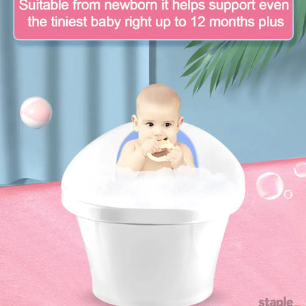 Blue Baby Bath With Backrest & Bum Bump Support-2006732771409661953