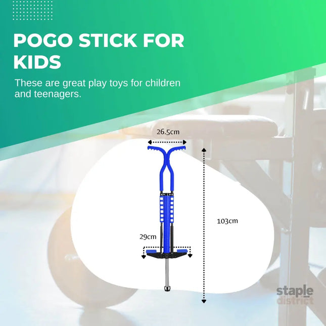 Blue Pogo Stick Kids - Childrens Jumping Jackhammer Exercise Hopper Toy - Baby & Kids > Baby & Kid’s Toys > Outdoor