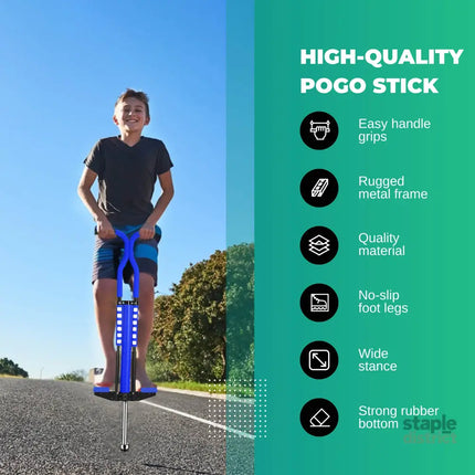 Blue Pogo Stick Kids - Childrens Jumping Jackhammer Exercise Hopper Toy - Baby & Kids > Baby & Kid’s Toys > Outdoor