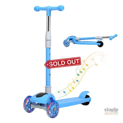 Bopeep Foldable Kids Scooter LED Music Blue-2006732821489651712