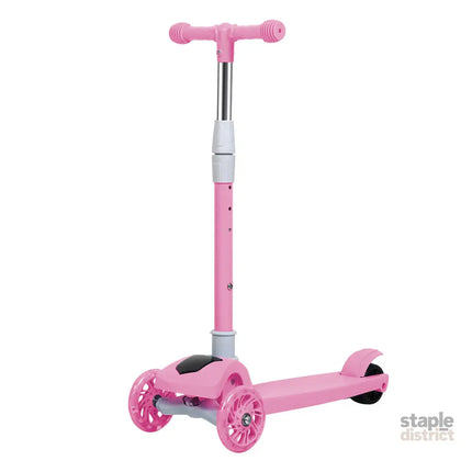 Bopeep Foldable Kids Scooter LED Music Pink-2006732821967802369