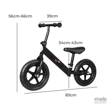 BoPeep Kids Balance Bike Ride On Toys Black-2006733050179883010