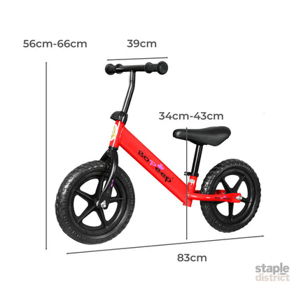 BoPeep Kids Balance Bike Ride On Toys Red-2029387266954235906