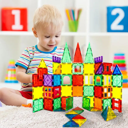 BoPeep Kids Magnetic Tiles Blocks Building-2029387266576748551