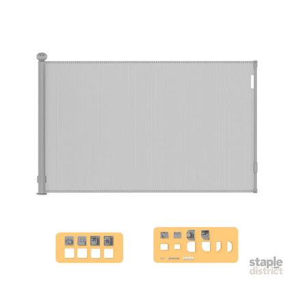 BoPeep Retractable Baby Safety Gates 300cm Grey 300 cm-2018816832366055424