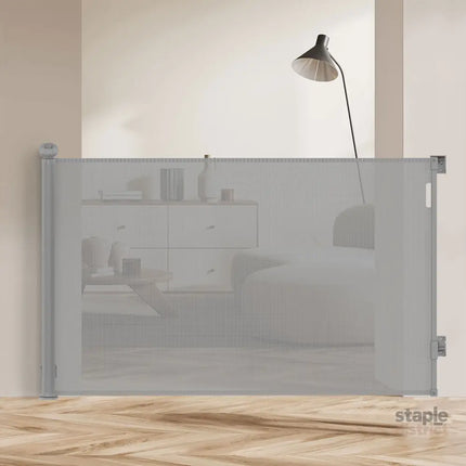 BoPeep Retractable Baby Safety Gates 300cm Grey 300 cm-2018816832366055431