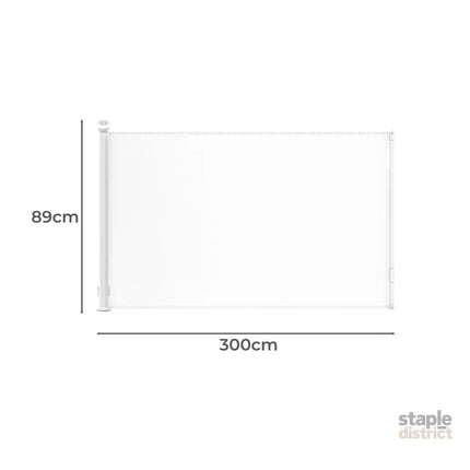 BoPeep Retractable Baby Safety Gates 300cm White 300 cm-2018816832546410498