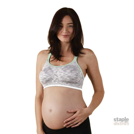 Bravado Seamless Rhythm Nursing Bra White Grey Spacedye L-2006733475478114304