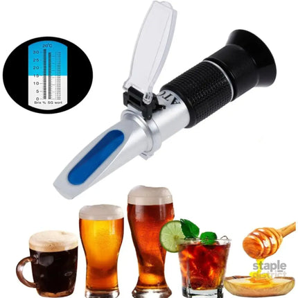 Brix Refractometer Beer Wort Refractometer Dual Scale – Specific Gravity 1.000–1.120 And Brix 0–32% Replaces