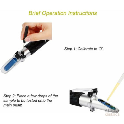 Brix Refractometer Beer Wort Refractometer Dual Scale – Specific Gravity 1.000–1.120 And Brix 0–32% Replaces