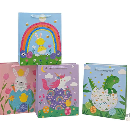 bulk 24 Easter Playmates Gift Bag Xlarge 4 Asst - Baby & Kids > Kid’s Furniture > Toy Boxes