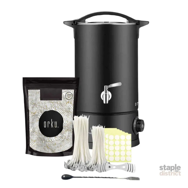 Candle Making Kit - Wax Melting Heater + Soy Wax Flakes + Wicks - Home & Garden > Hobbies > Arts & Crafts