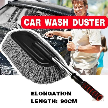Car Wash Duster Brush Microfiber Telescopic Cleaning Tool for Vehicle Detailing - Auto Accessories > Auto Accessories