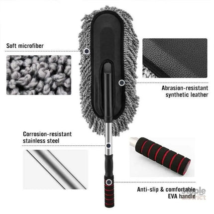 Car Wash Duster Brush Microfiber Telescopic Cleaning Tool for Vehicle Detailing - Auto Accessories > Auto Accessories