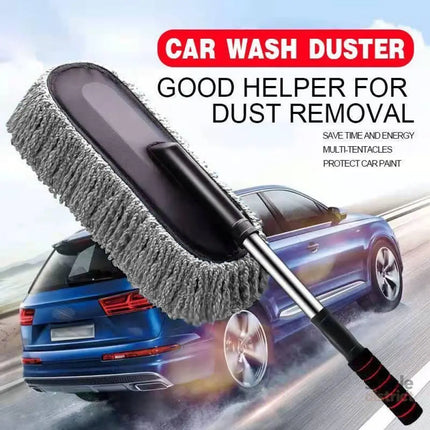 Car Wash Duster Brush Microfiber Telescopic Cleaning Tool for Vehicle Detailing - Auto Accessories > Auto Accessories