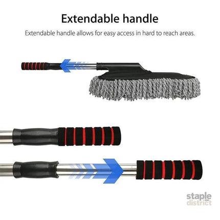 Car Wash Duster Brush Microfiber Telescopic Cleaning Tool for Vehicle Detailing - Auto Accessories > Auto Accessories