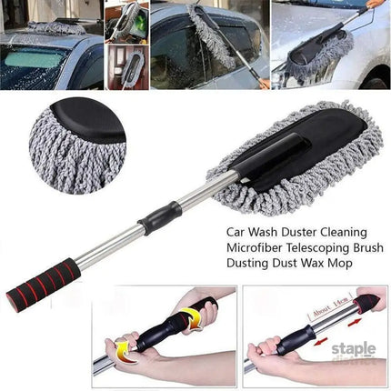 Car Wash Duster Brush Microfiber Telescopic Cleaning Tool for Vehicle Detailing - Auto Accessories > Auto Accessories