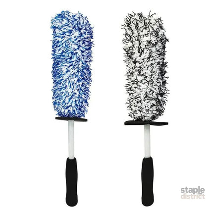 Car Wheel Cleaning Brush Tool Alloy Soft Bristle - Blue + White - Auto Accessories > Auto Accessories Others >