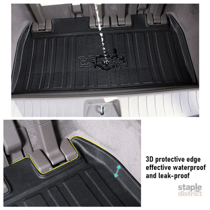 Cargo Mat Kia Carnival 2021-2023 Boot Liner Frunk Mat TPE Cargo Liner All Weather TPE Mat Accessories Rear Trunk Mat