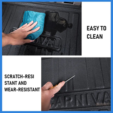 Cargo Mat Kia Carnival 2021-2023 Boot Liner Frunk Mat TPE Cargo Liner All Weather TPE Mat Accessories Rear Trunk Mat