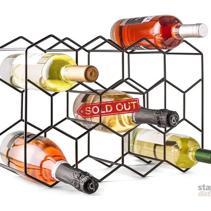 CARLA HOME 14 Bottle Freestanding Modern Metal Countertop Wine Rack Countertop-1992735284252512256