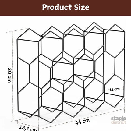 CARLA HOME 14 Bottle Freestanding Modern Metal Countertop Wine Rack Countertop-1992735284252512263