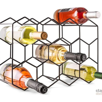 CARLA HOME 14 Bottle Freestanding Modern Metal Countertop Wine Rack Countertop-1992735284252512256