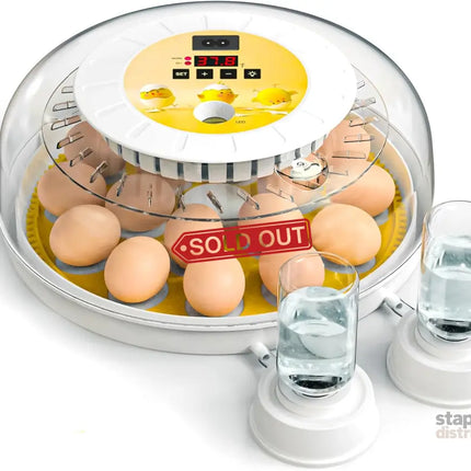 CARLA HOME 18 Egg Incubator with Automatic Turning LED Display Humidity & Temperature Control Auto Water System &
