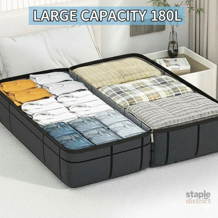 CARLA HOME 2-Pack 180L Extra Large Moving Storage Bags with Handles & Duty Zippered for Clothes, Travel, Space Saving & Camping-2050057505639370757