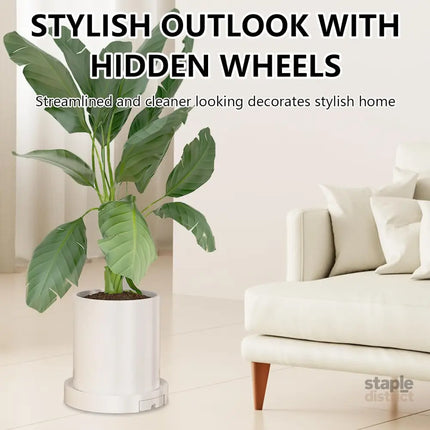 CARLA HOME 2-Pack Rolling Plant Stand with 360° Wheels for Indoor Pots (26 cm)-2050057504876007426