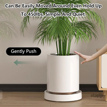 CARLA HOME 2-Pack Rolling Plant Stand with 360° Wheels for Indoor Pots (26 cm)-2050057504876007427