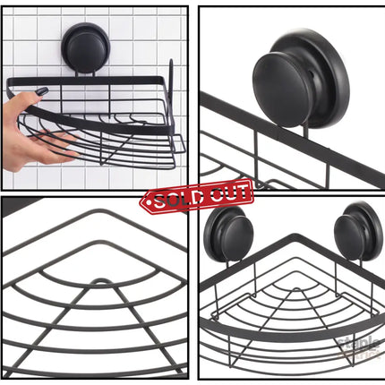 CARLA HOME  2 Pack Round Corner Shower Caddy Shelf Basket Rack with Premium Vacuum Suction Cup No-Drilling for Bathroom and Kitchen-2042061554798694404