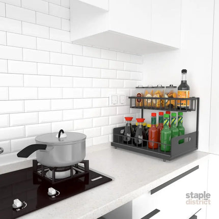 CARLA HOME 2 Pack Under Sink Organiser with Sliding Drawers for Kitchen & Bathroom-2042061552718319625