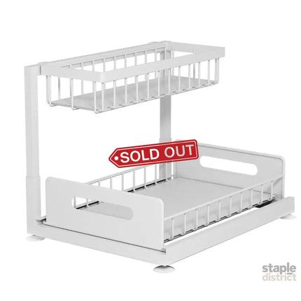 CARLA HOME 2 pack Under Sink Organiser with Sliding Drawers & 2 tier for Kitchen & Bathroom-2050057511779831815