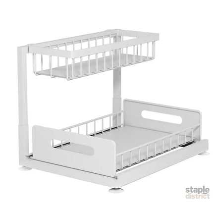 CARLA HOME 2 pack Under Sink Organiser with Sliding Drawers & 2 tier for Kitchen & Bathroom-2050057511779831815